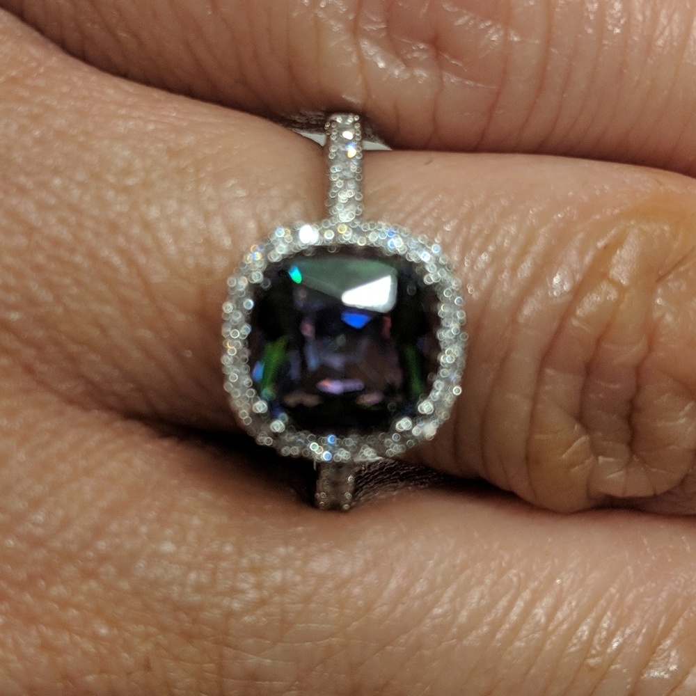 Mystic topaz cz ring - Picture 5 of 7